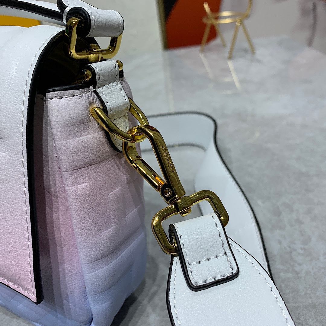 Fendi Baguette FF Embossed Gradient Leather Shoulder Bag