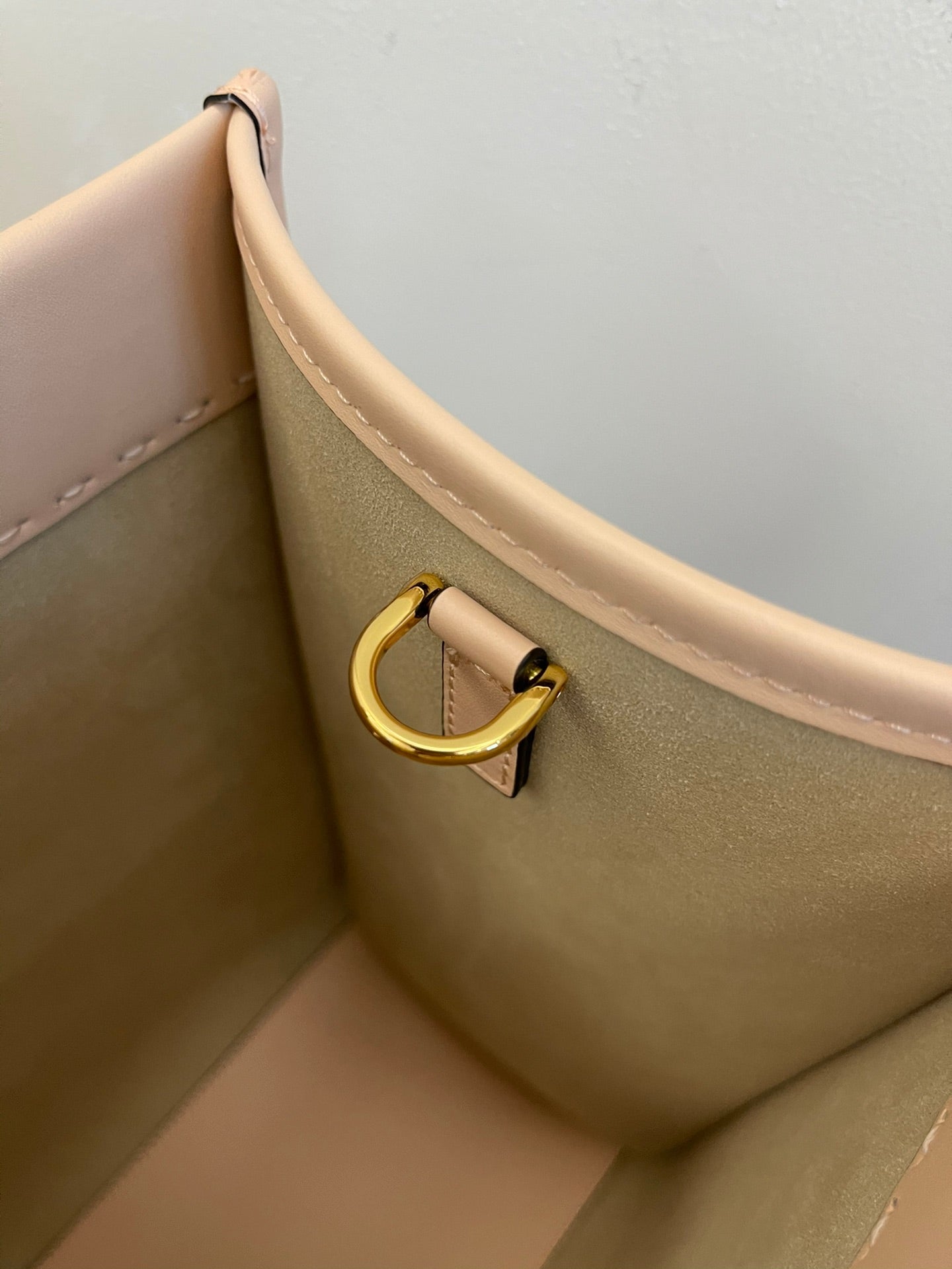 Fendi Sunshine Shopper Pink Canvas Tote Bag with Tortoiseshell Handles