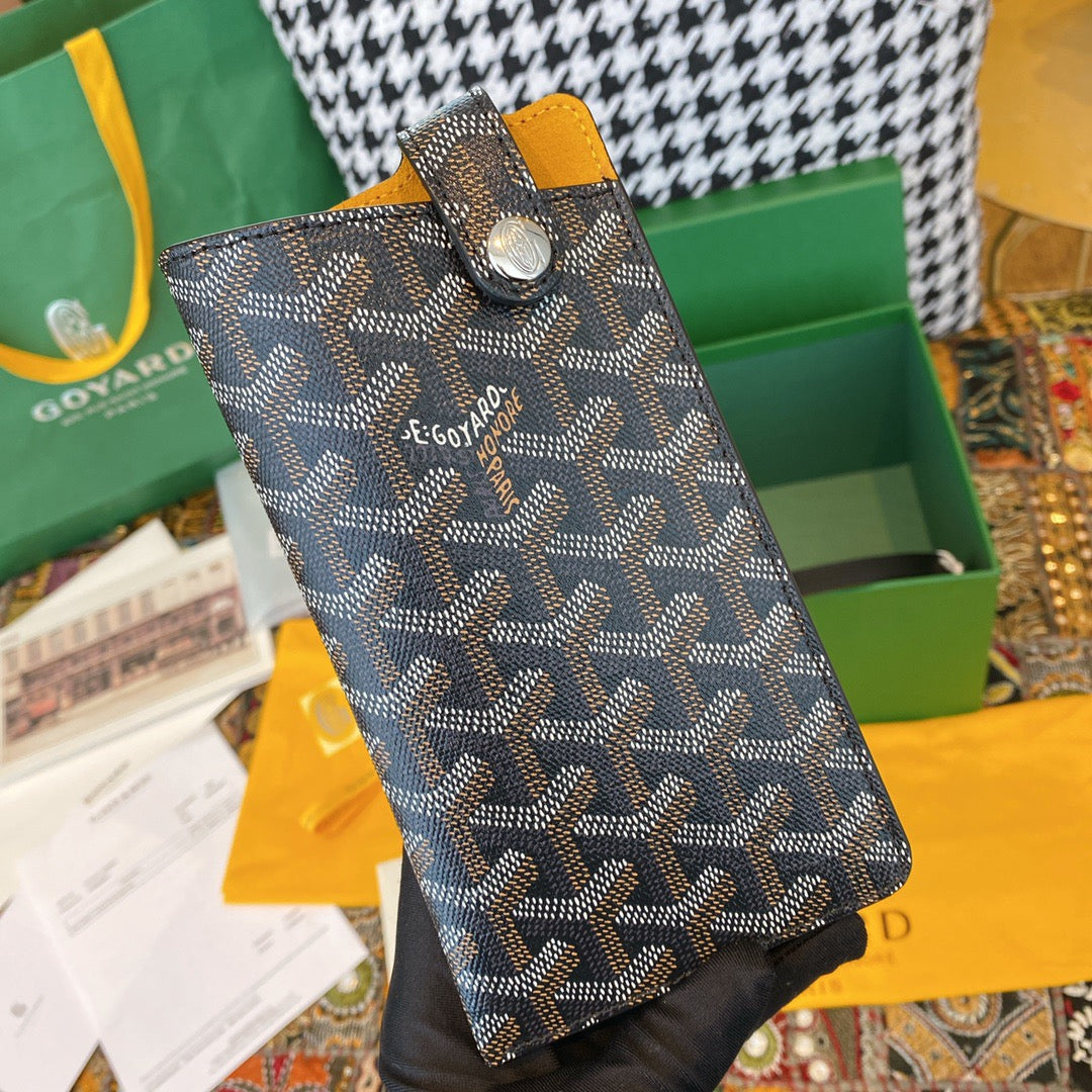 Gogy Luxury Chevron Monogram Leather Phone Pouch Crossbody Bag