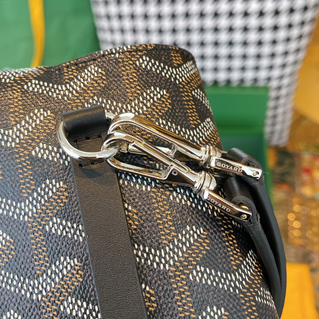 Gogy Luxury Chevron Monogram Leather Phone Pouch Crossbody Bag