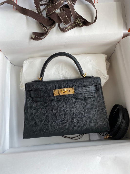 Black Textured Leather Top Handle Handbag with Gold Hardware