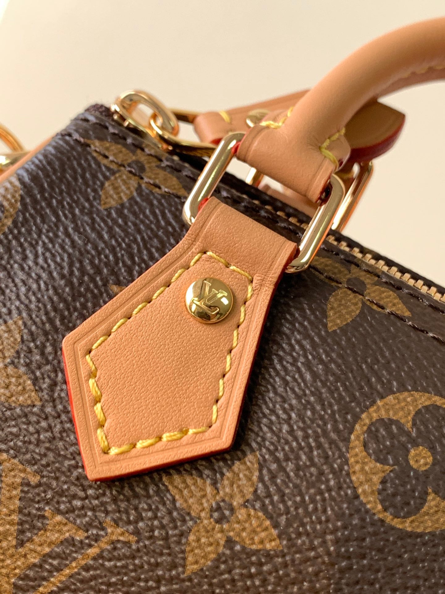 Louis Vuitton Classic Brown Monogram Mini Barrel Handbag with Leather Strap