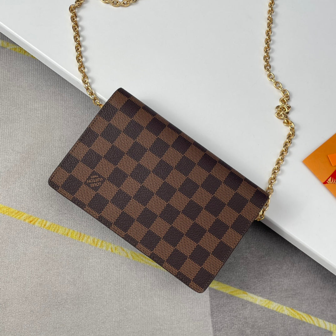 Louis Vuitton Victoire Bag Damier Ebene Canvas Shoulder Bag