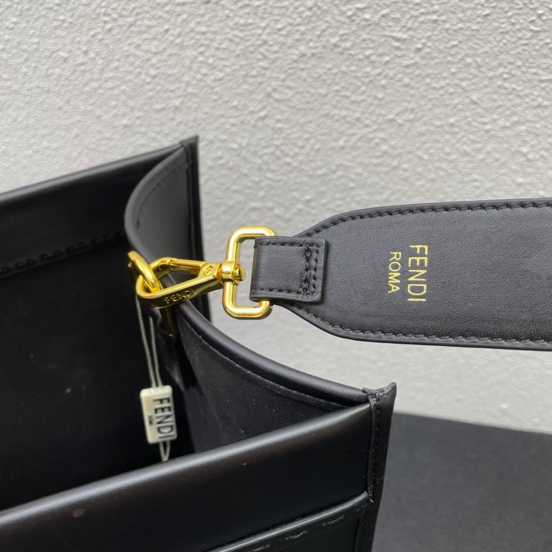 Fendi x Versace Fendace Sunshine Medium Shopper Bag - Black &amp; Gold