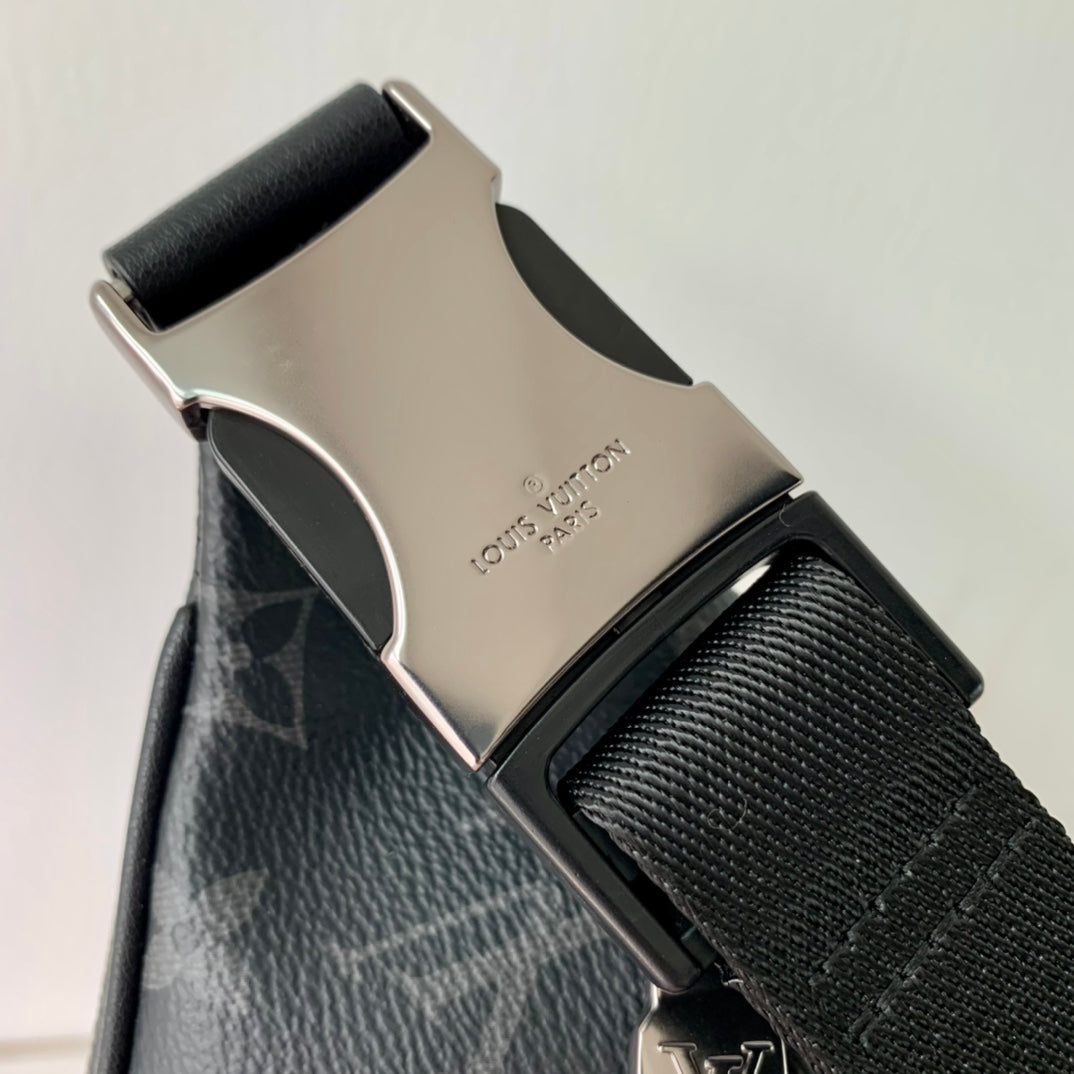 Louis Vuitton Grey Monogram Pattern Canvas Waist Fanny Pack Adjustable Belt Bag
