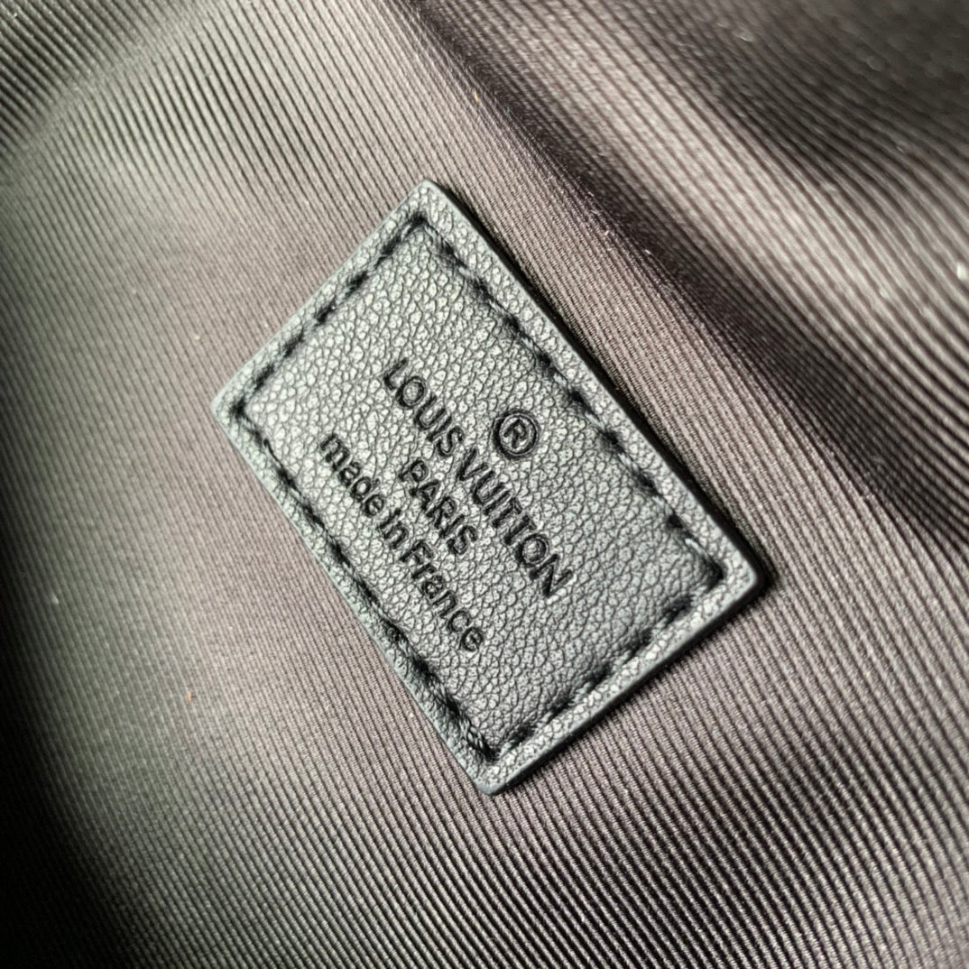 Louis Vuitton Black Embossed Monogram Leather Fanny Pack Waist Bag