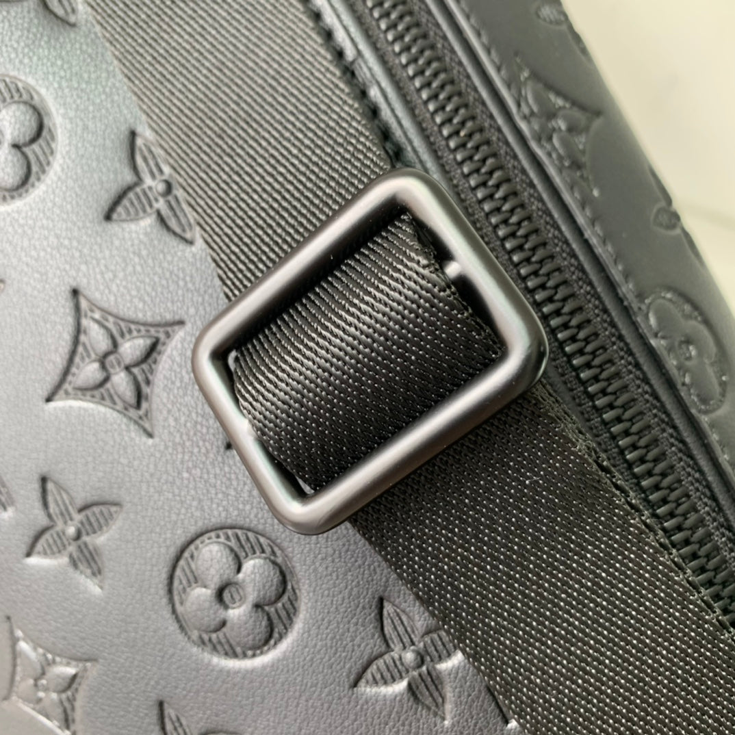 Louis Vuitton Black Embossed Monogram Leather Fanny Pack Waist Bag
