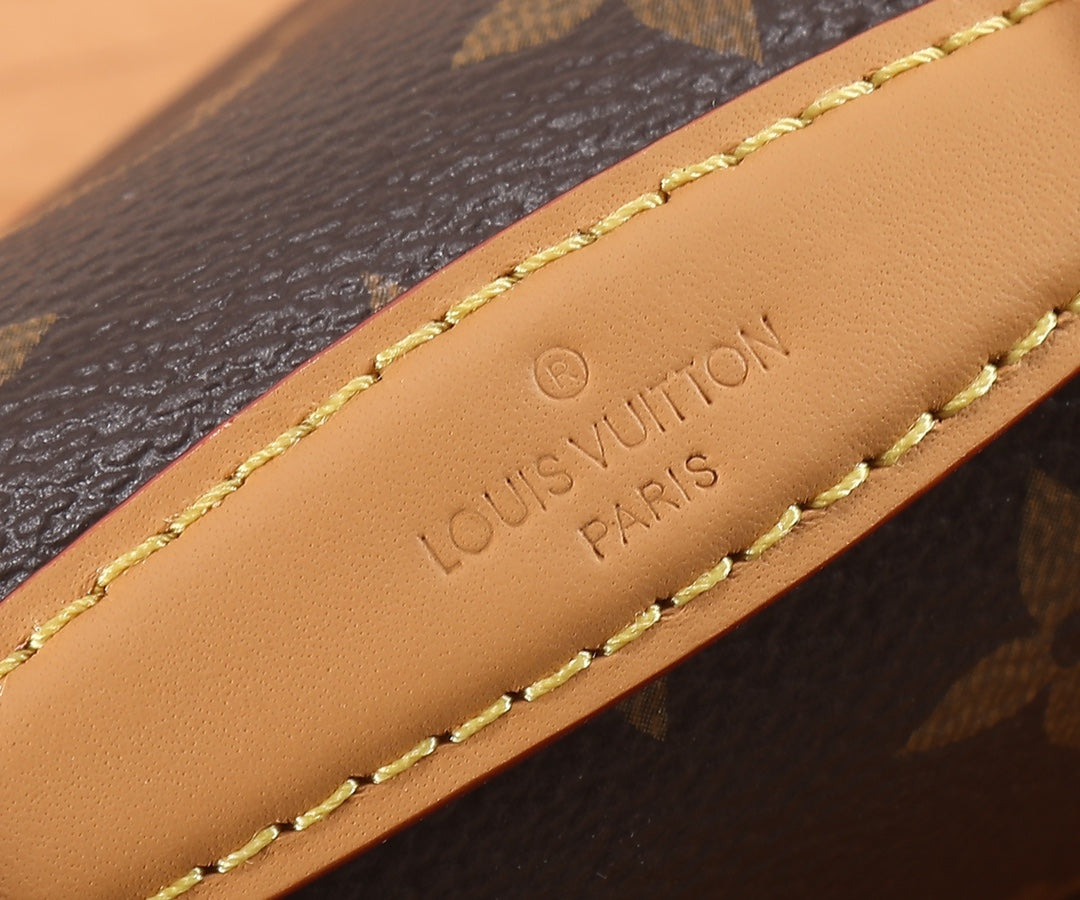 Louis Vuitton Brown Monogram Patterned Mini Crossbody Bag with Gold Chain