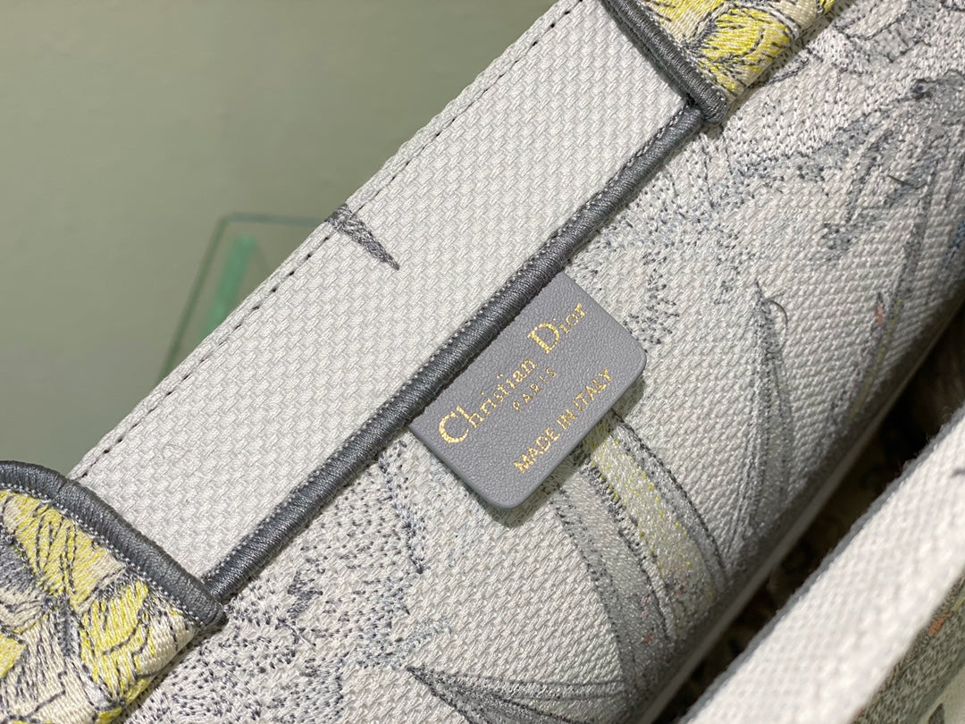 Dior Vintage Compass Star Embroidered Canvas Top-Handle Tote Bag