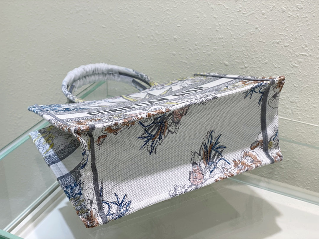 Christian Dior Large Book Tote with Multicolor Dior Zodiac Embroidery