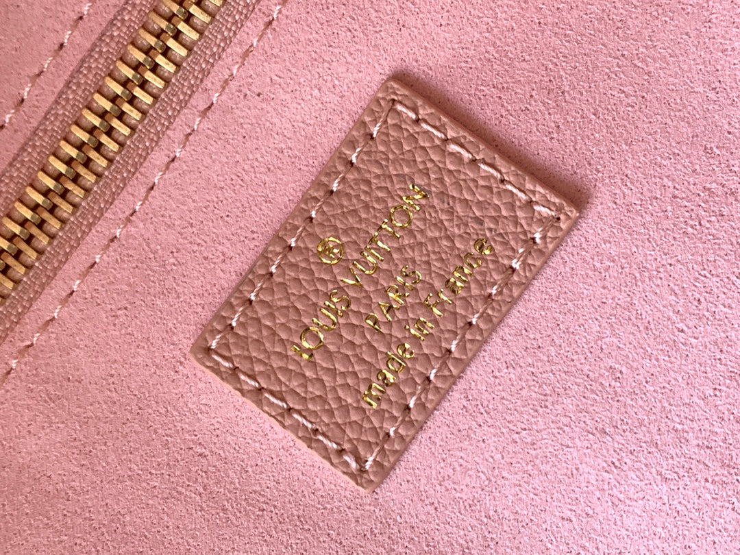 Louis Vuitton Neverfull MM Bicolor Monogram Empreinte Leather Tote - Pink/Cream