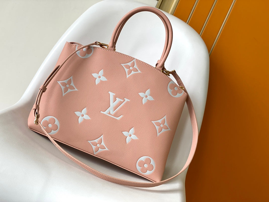 Louis Vuitton Blush Pink Monogram Embossed Leather Top Handle Shoulder Bag