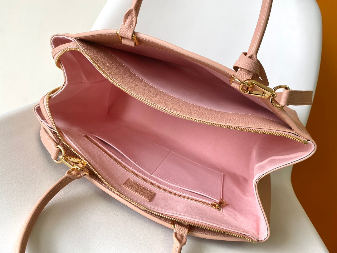 Louis Vuitton Blush Pink Monogram Embossed Leather Top Handle Shoulder Bag