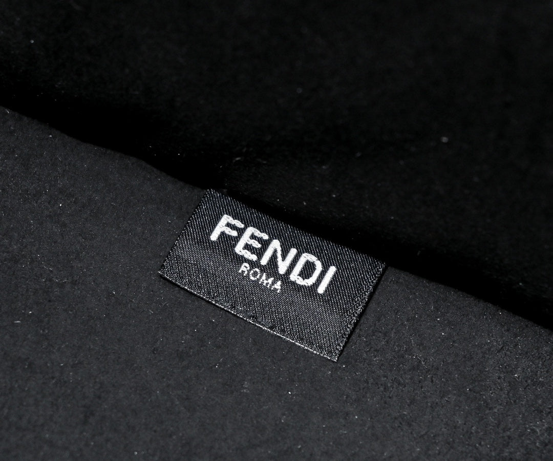 Fendi Sunshine Shopper Tote - Black Leather FF Embossed Bag
