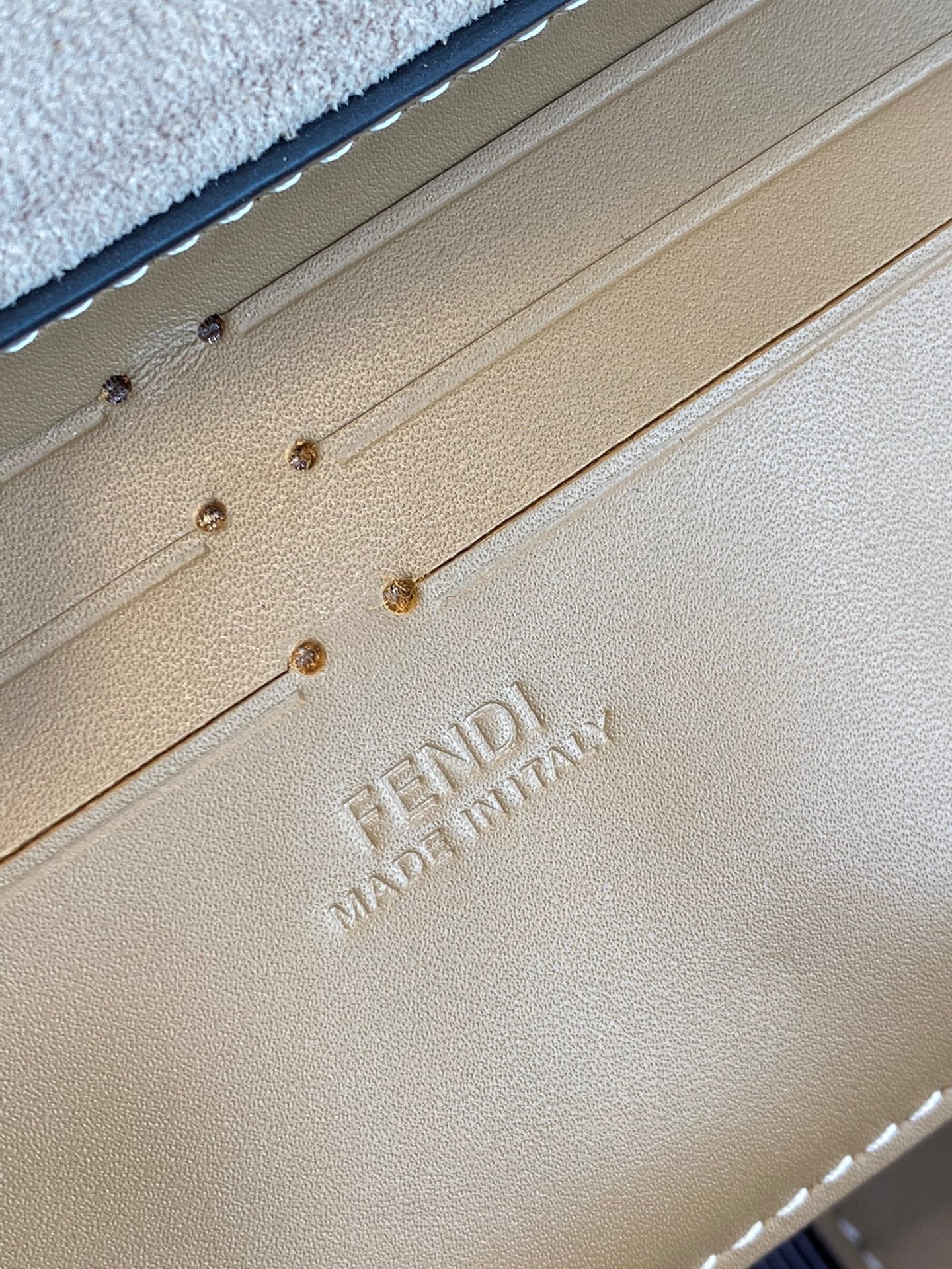 Fendi Baguette FF Monogram Fabric Shoulder Bag - Brown/Beige