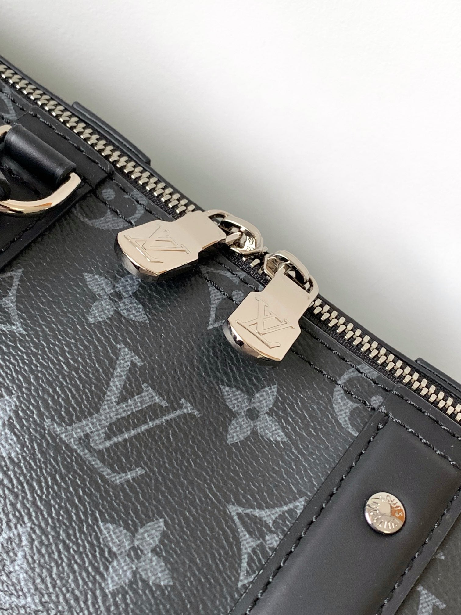Louis Vuitton Classic Dark Monogram Mini Cylinder Duffle Crossbody Bag