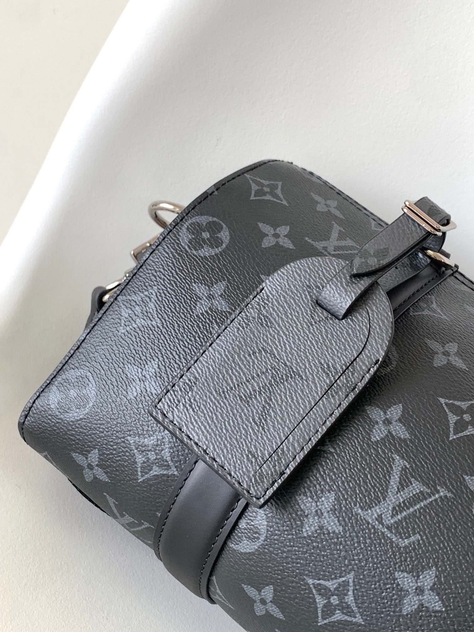 Louis Vuitton Classic Dark Monogram Mini Cylinder Duffle Crossbody Bag