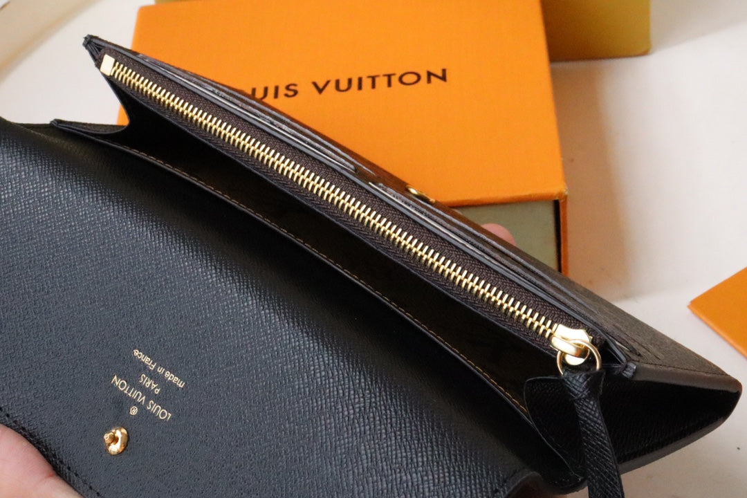 Louis Vuitton Elegant Monogram Pattern Brown Canvas Continental Long Wallet