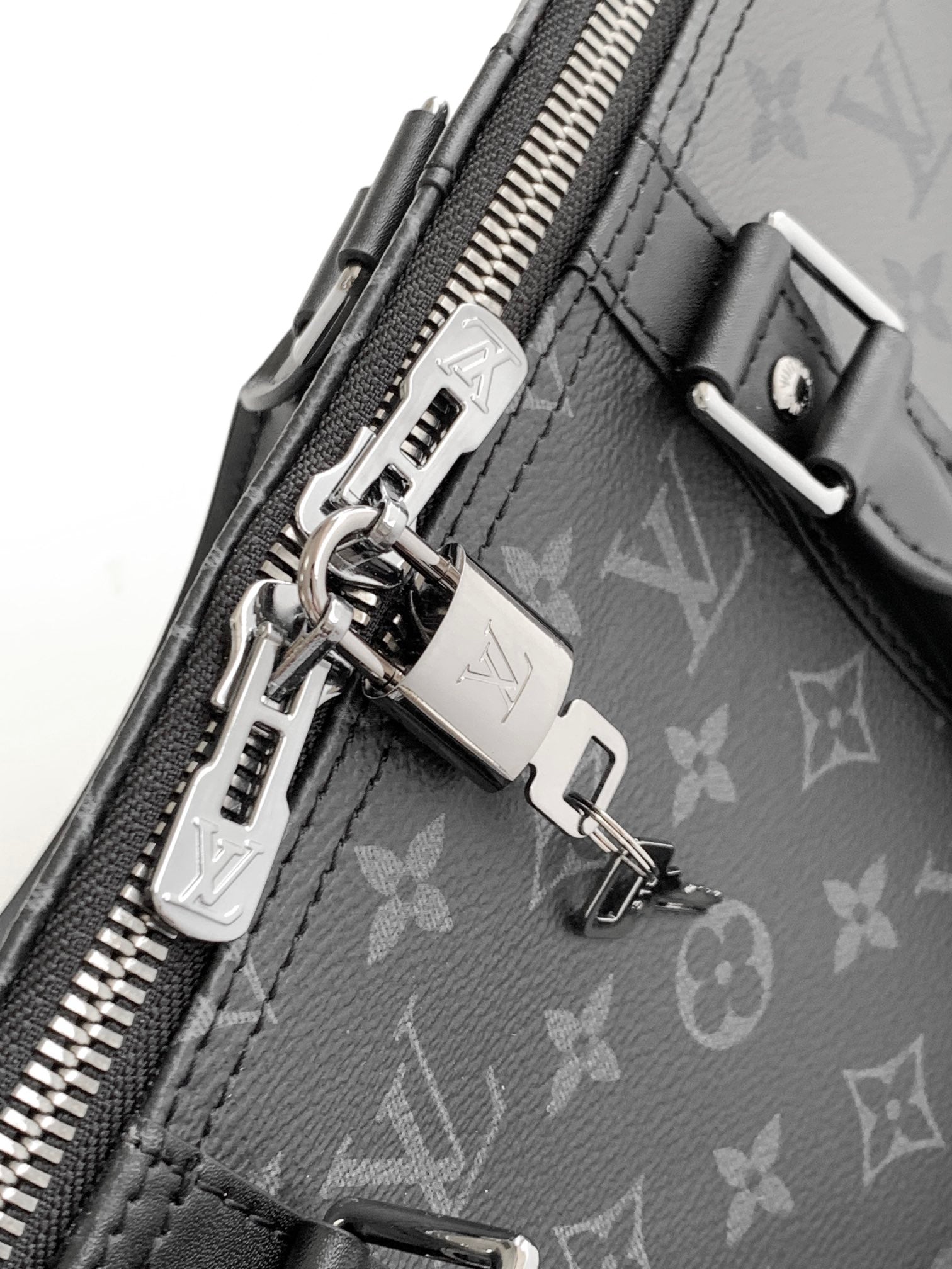 Louis Vuitton Grey Monogram Canvas Travel Duffle Bag with Shoulder Strap