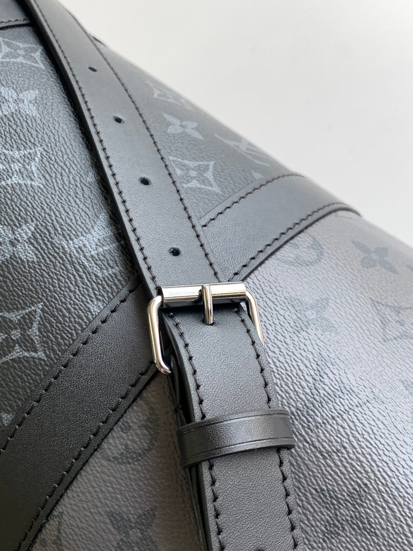 Louis Vuitton Grey Monogram Canvas Travel Duffle Bag with Shoulder Strap
