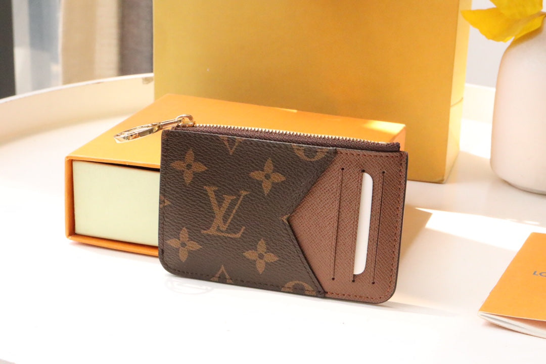 Louis Vuitton Classic Brown Monogram Canvas Card Holder Slim Wallet