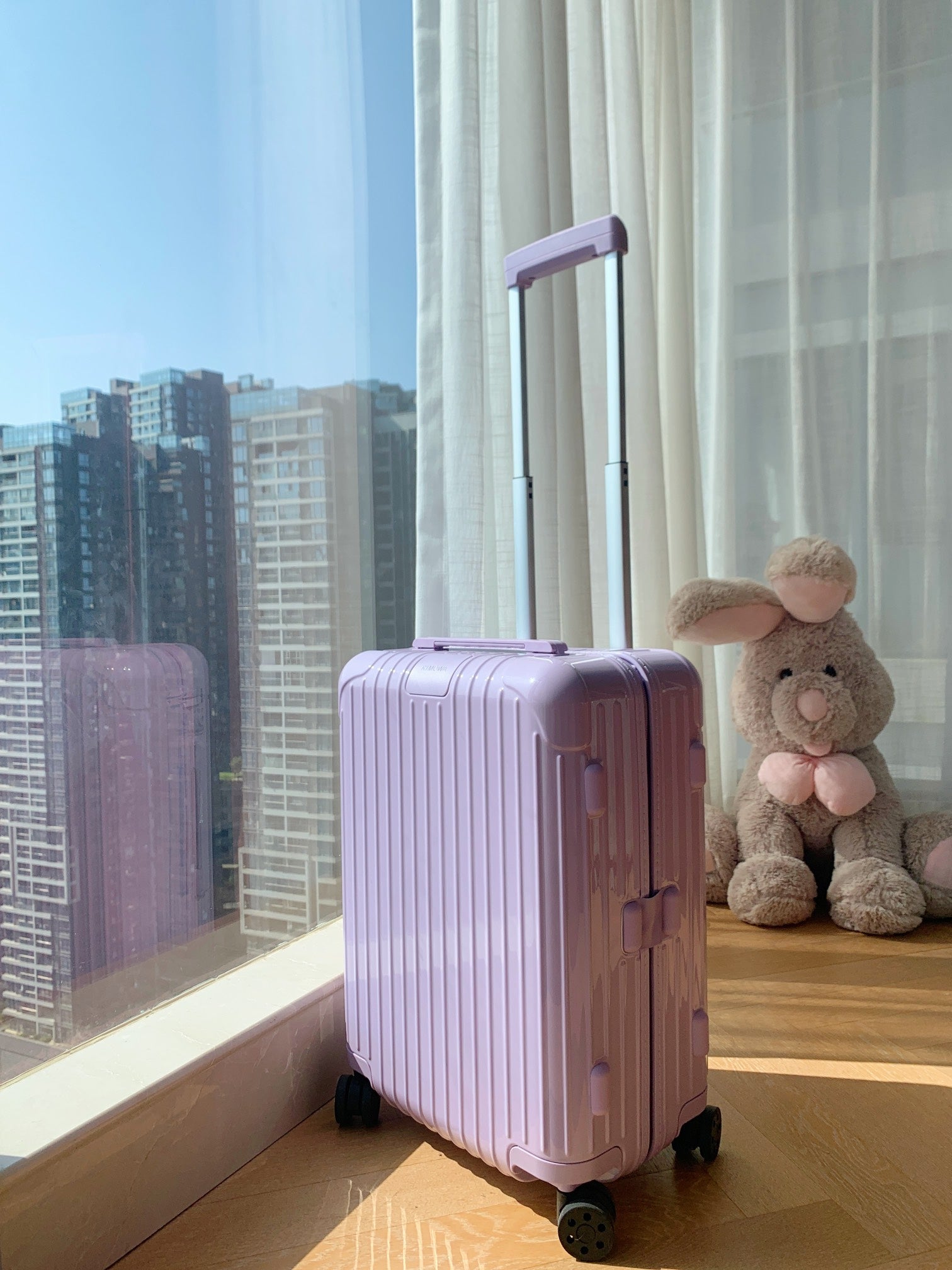 Pastel Purple Hardshell Spinner Luggage Travel Carry-On Suitcase