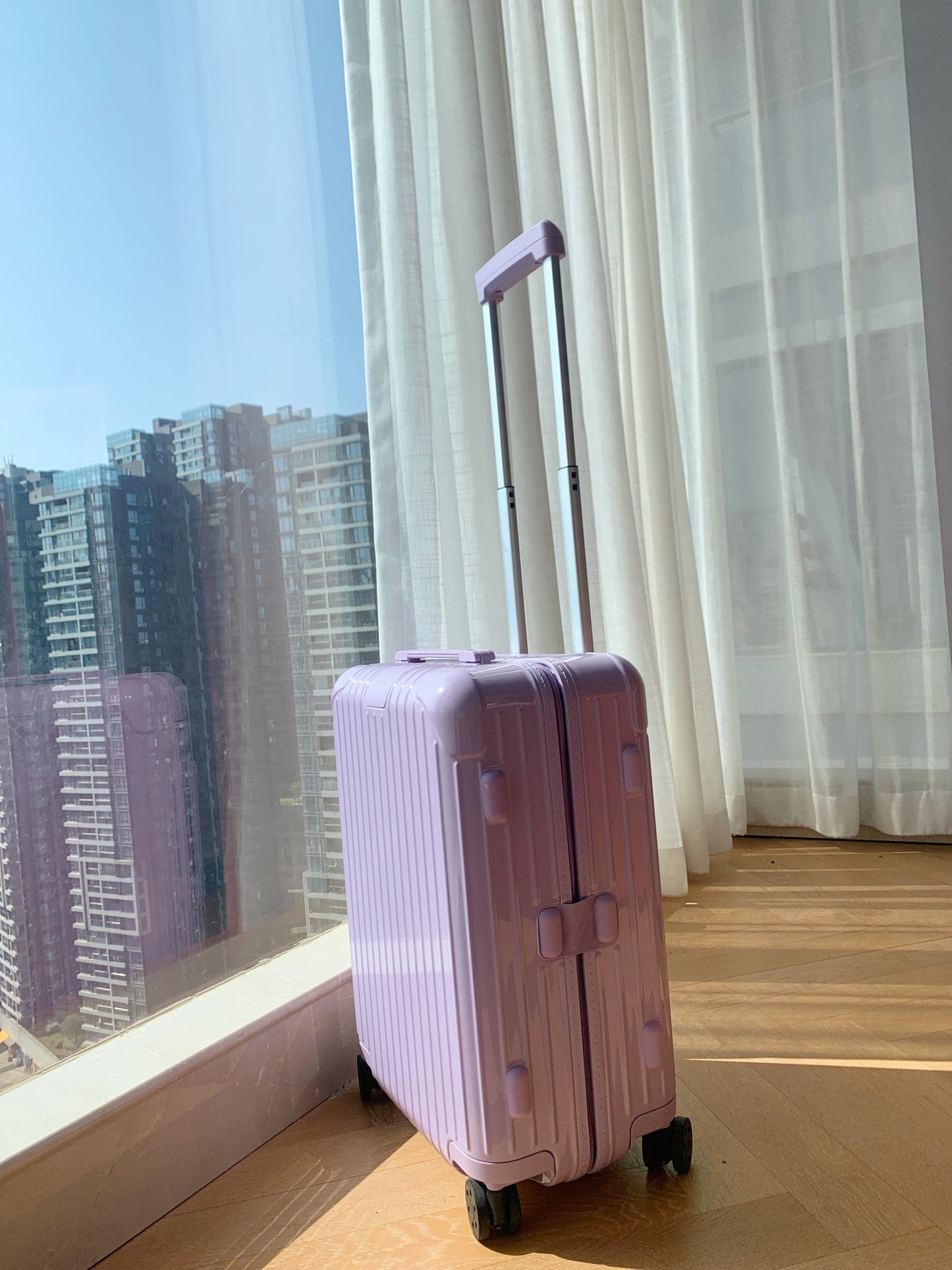 Pastel Purple Hardshell Spinner Luggage Travel Carry-On Suitcase