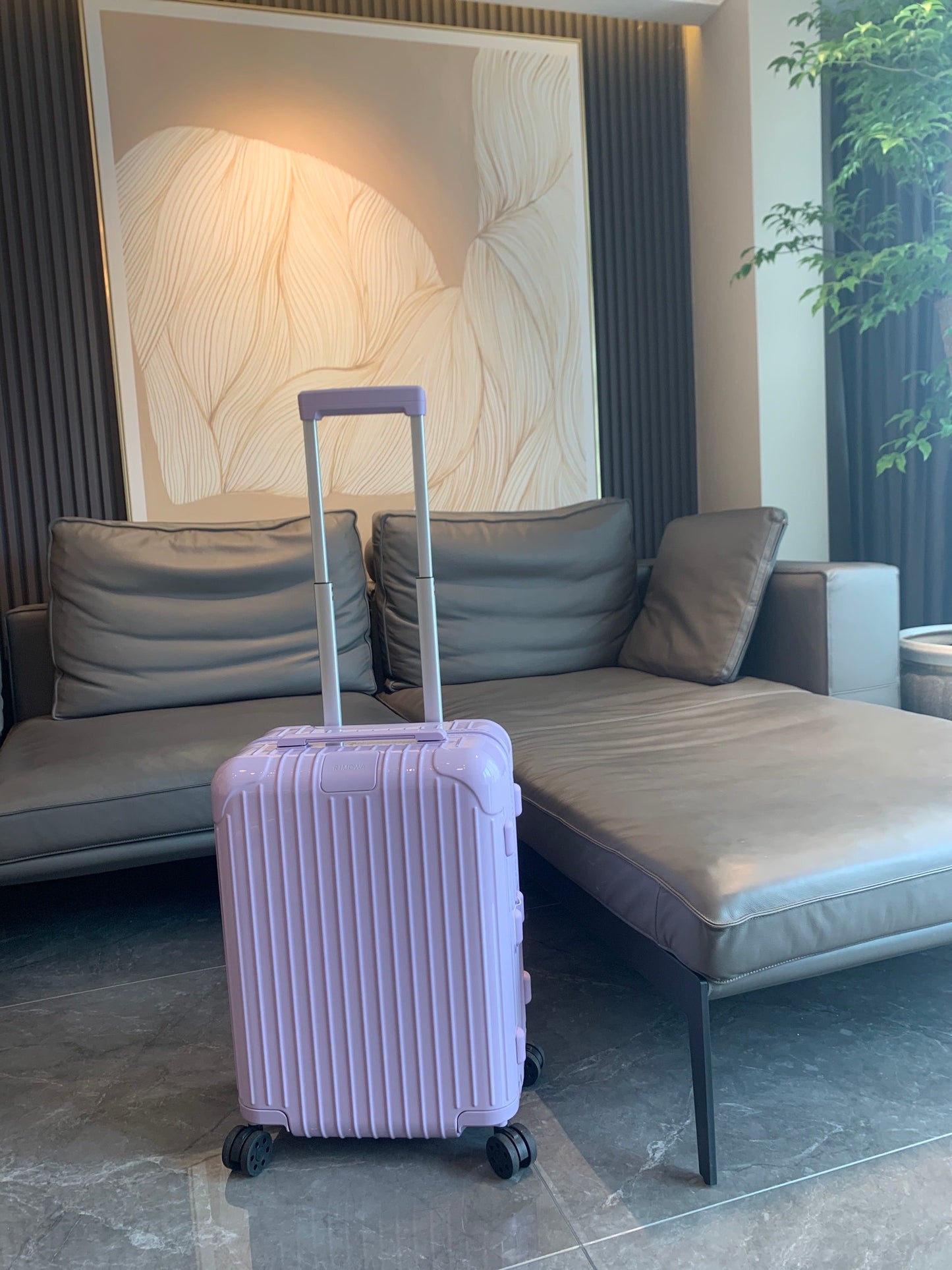 Pastel Purple Hardshell Spinner Luggage Travel Carry-On Suitcase