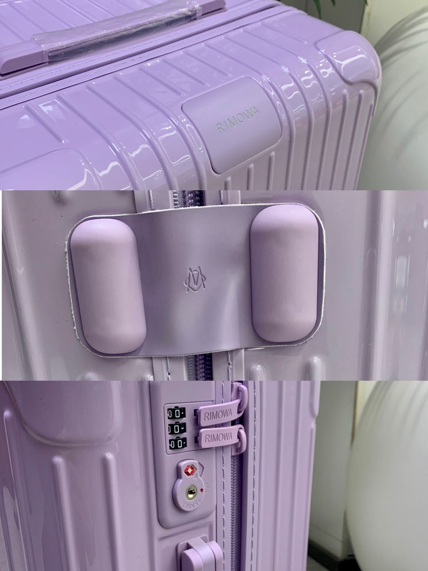 Pastel Purple Ribbed Hardshell Spinner Luggage Set 2-Piece