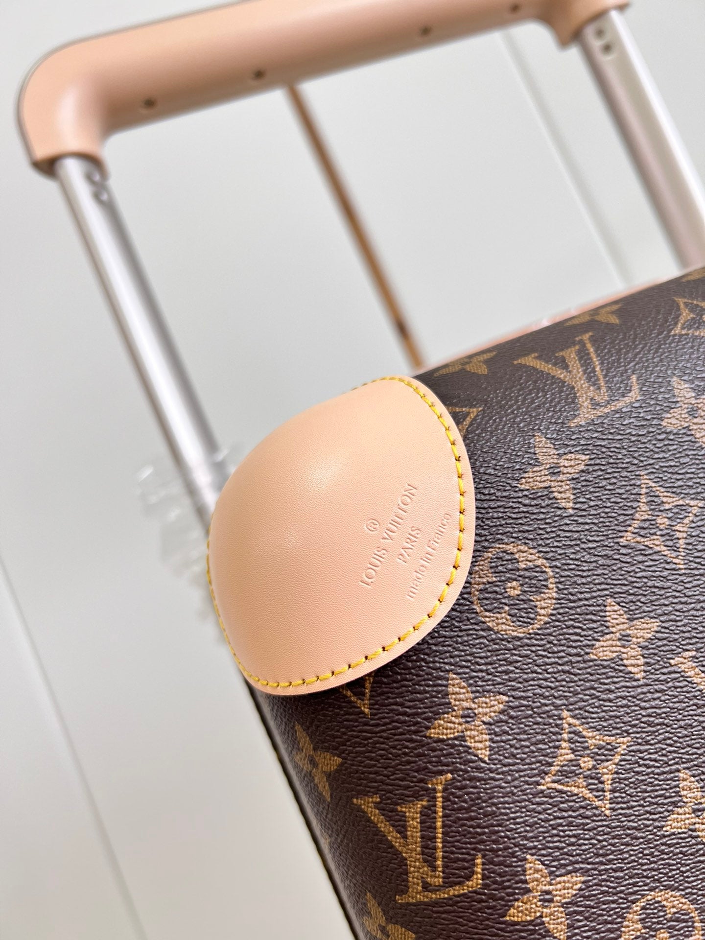 Luxury Brown Monogram Carry-On Luggage Spinner Suitcase