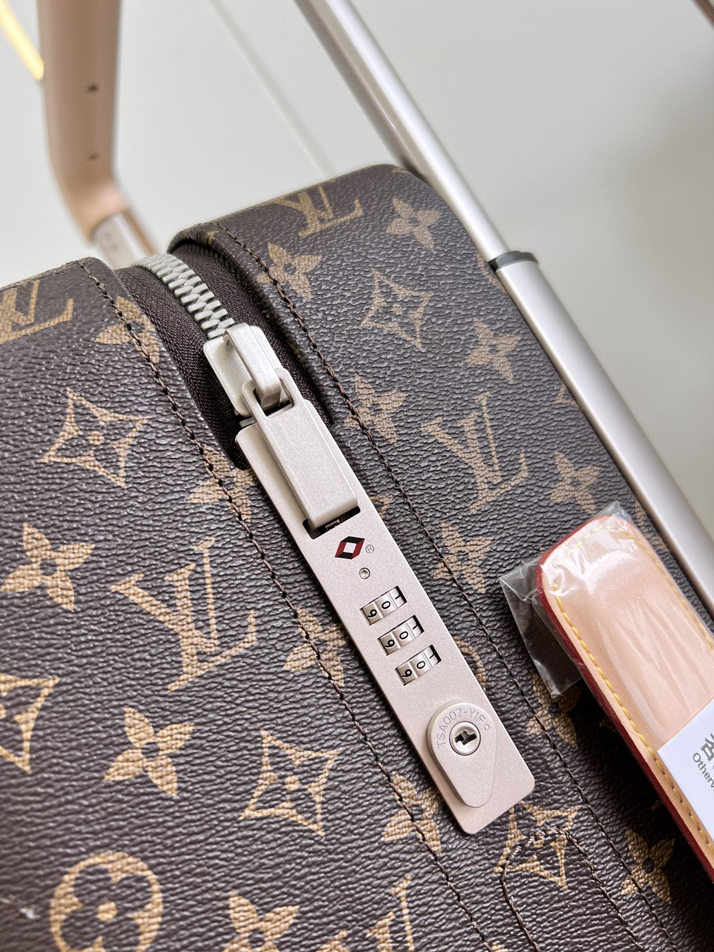 Luxury Brown Monogram Carry-On Luggage Spinner Suitcase