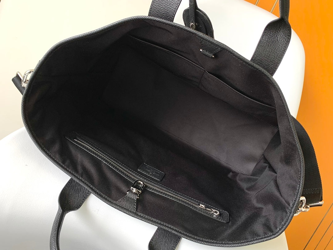 Louis Vuitton Black Monogram Pattern Business Briefcase with Shoulder Strap
