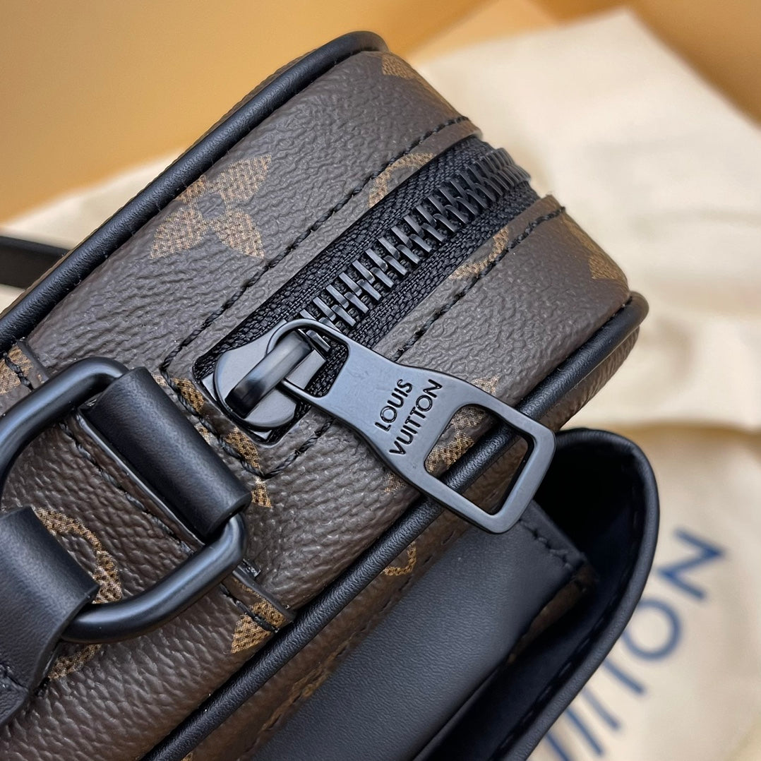 Louis Vuitton Classic Brown Monogram Canvas Crossbody Messenger Bag