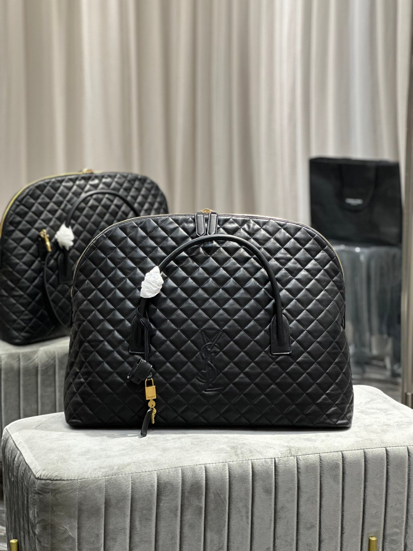 Saint Laurent Icare Maxi Shopping Bag - Black Quilted Lambskin