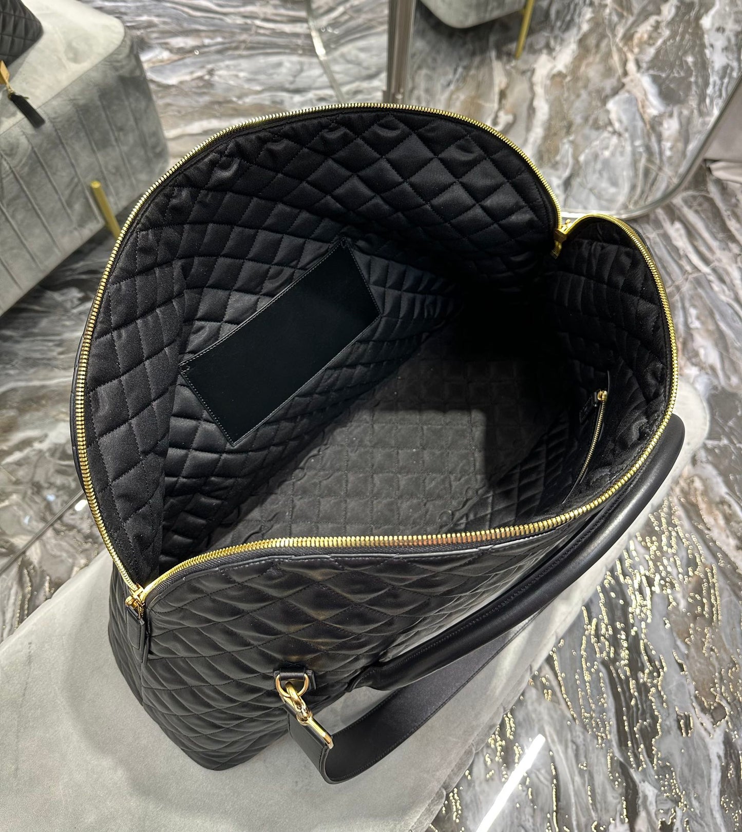 Saint Laurent Icare Maxi Shopping Bag - Black Quilted Lambskin