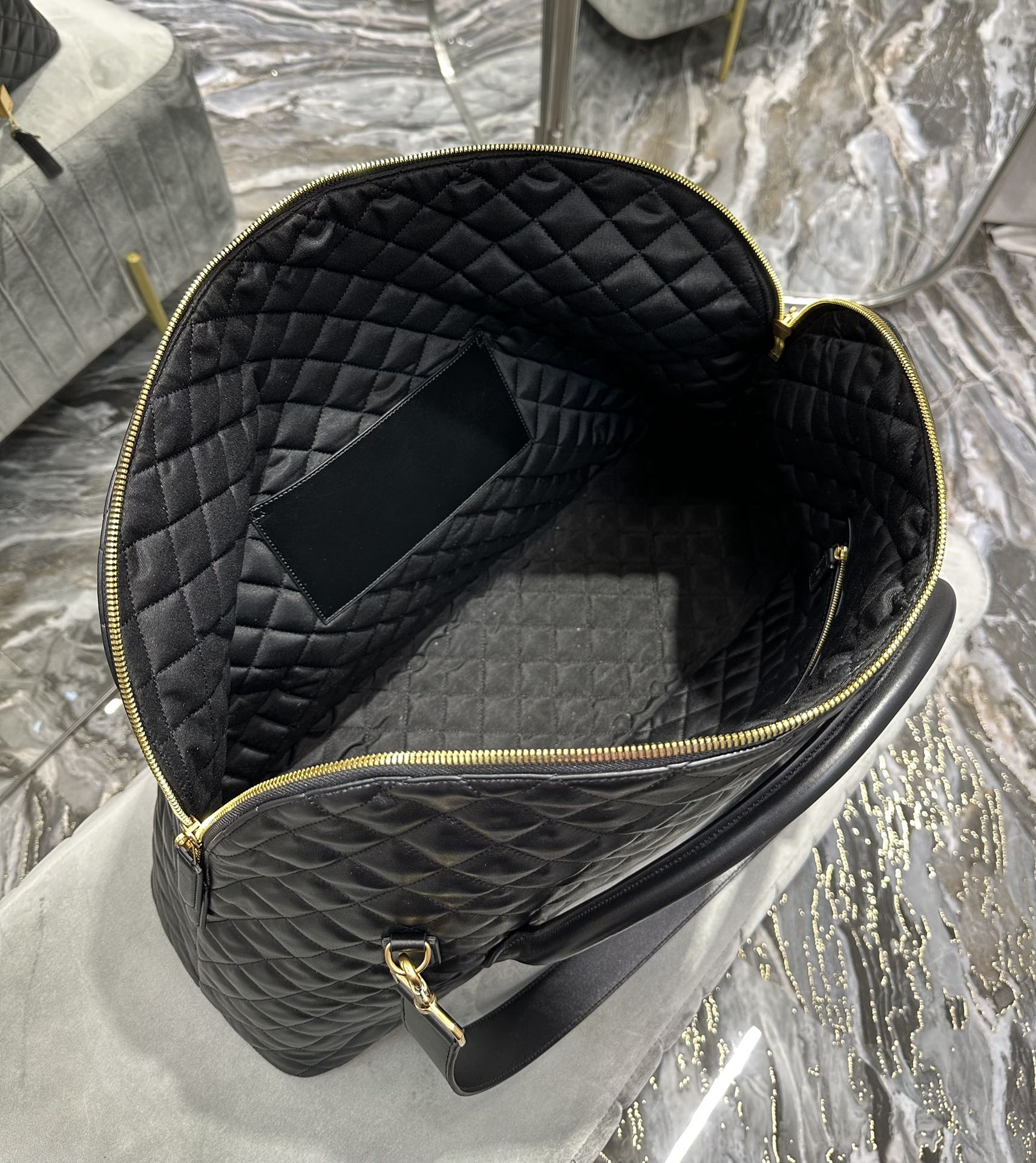 Saint Laurent Icare Maxi Shopping Bag - Black Quilted Lambskin