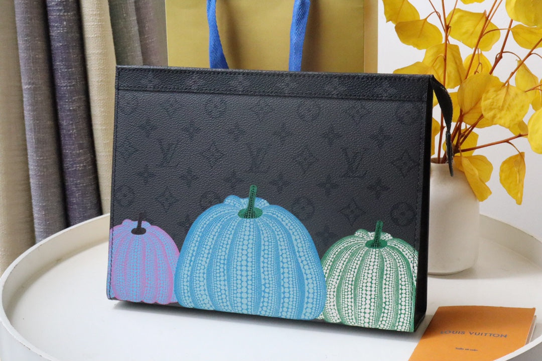 Louis Vuitton Cute Halloween Pumpkin Zippered Document Organizer Bag