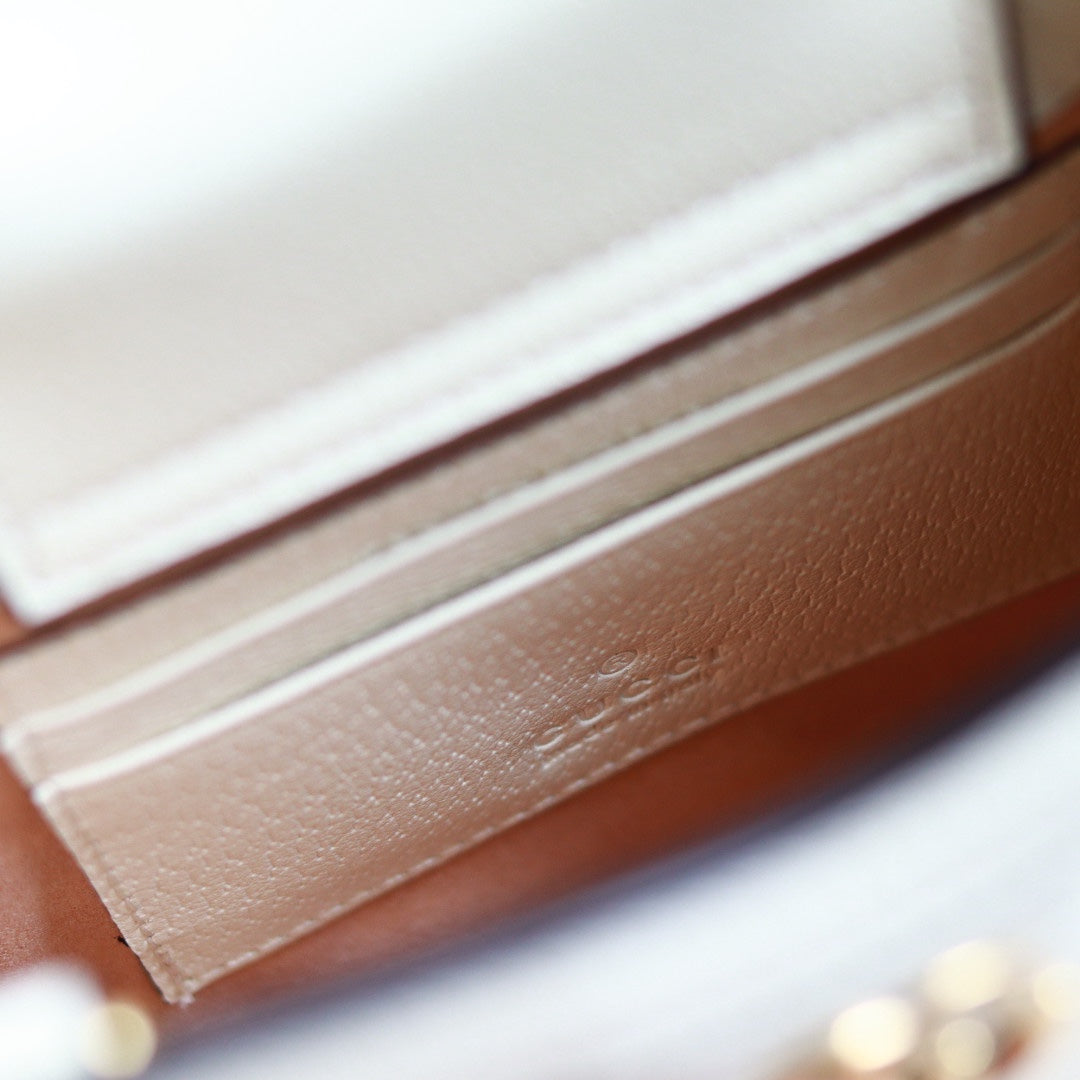 Gucci Diana Mini Tote Bag - White Leather with Bamboo Handles