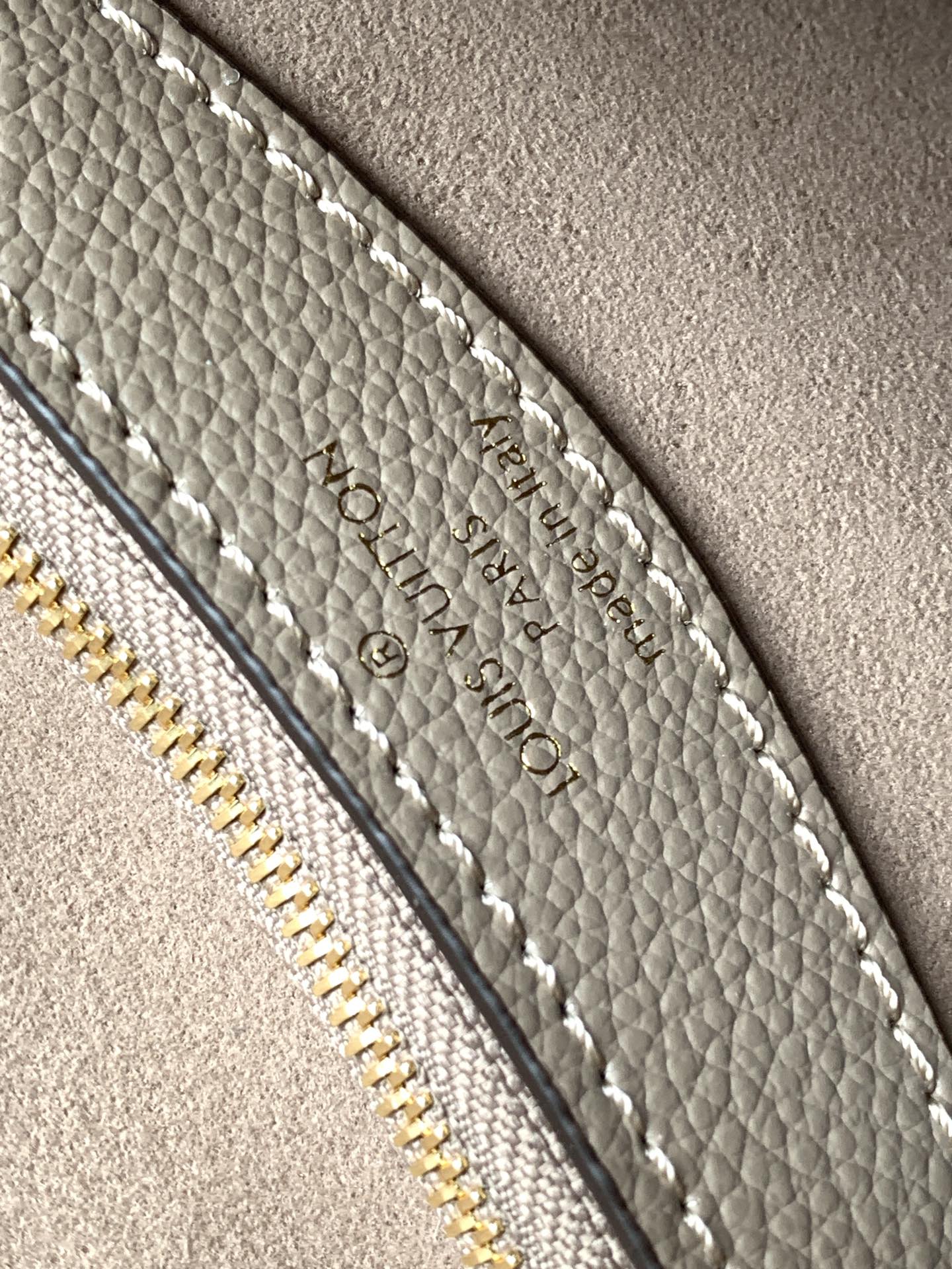 Louis Vuitton Taupe Monogram Leather Shoulder Bag with Detachable Strap