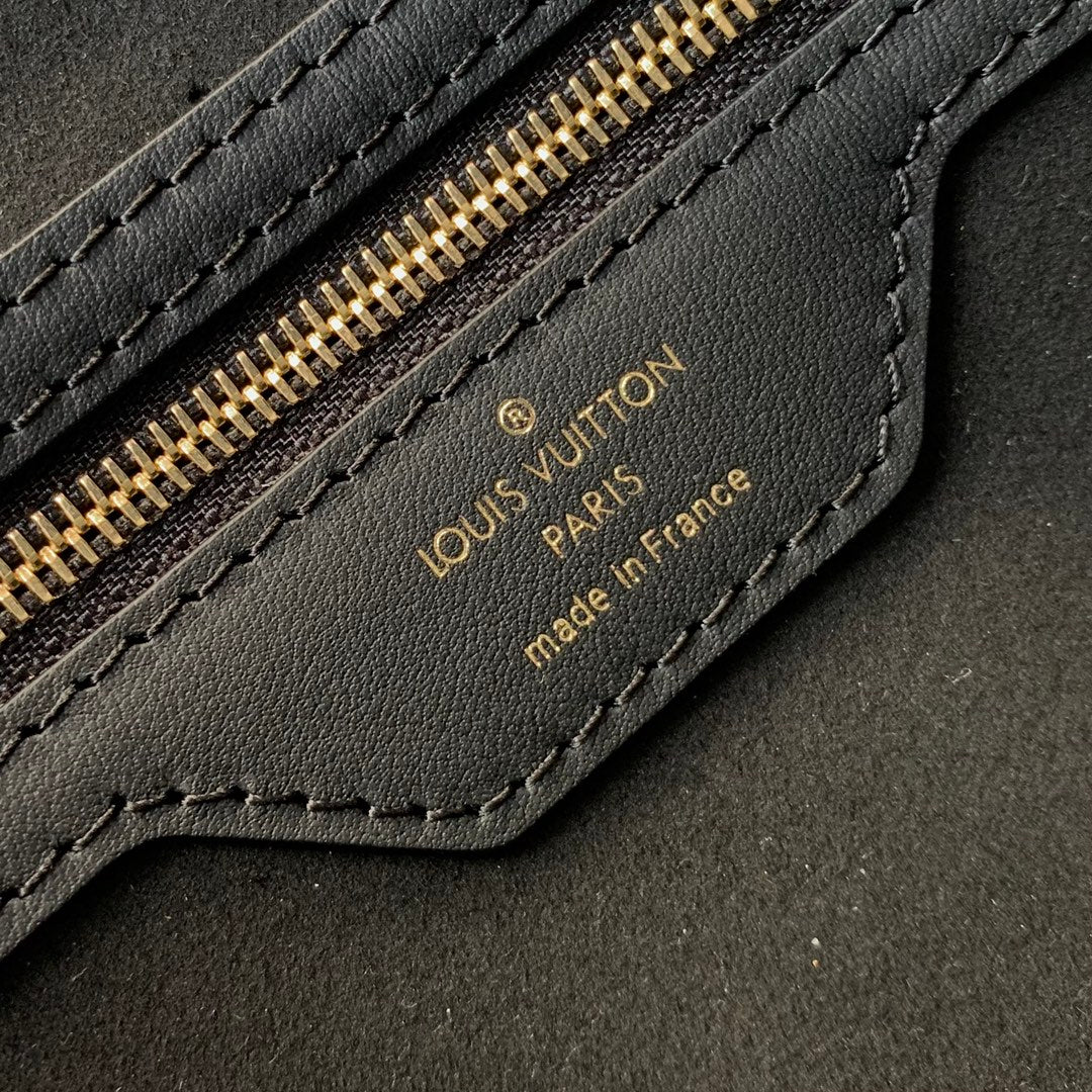 Louis Vuitton Classic Brown Monogram Shoulder Bag with Gold Chain and Lock Clasp