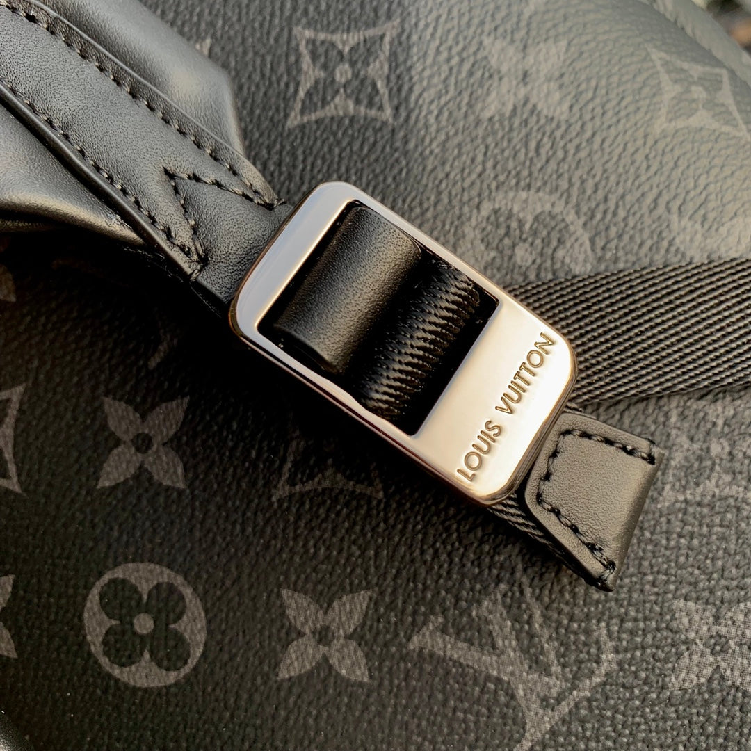 Louis Vuitton Classic Dark Grey Monogram Pattern Unisex Travel Backpack