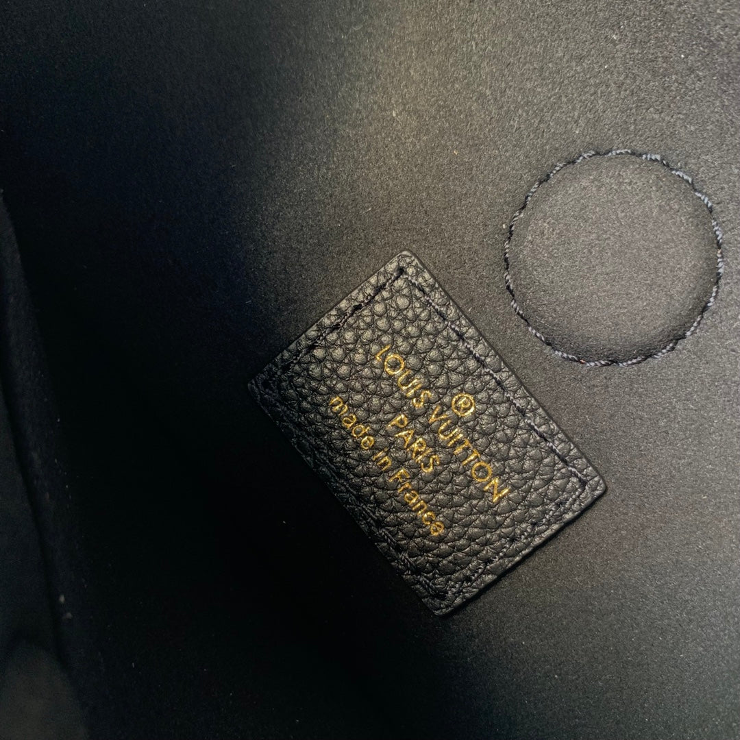 Louis Vuitton Brown Monogram Canvas Satchel Bag with Leather Handles
