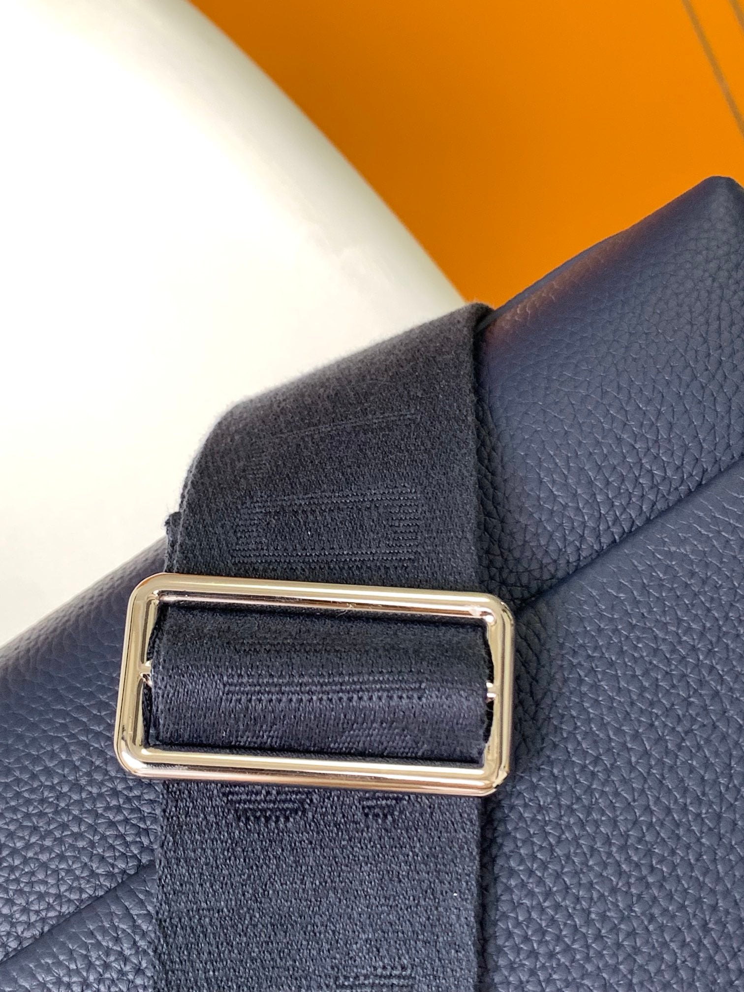 Louis Vuitton Navy Blue Compact Crossbody Messenger Bag with Wide Strap