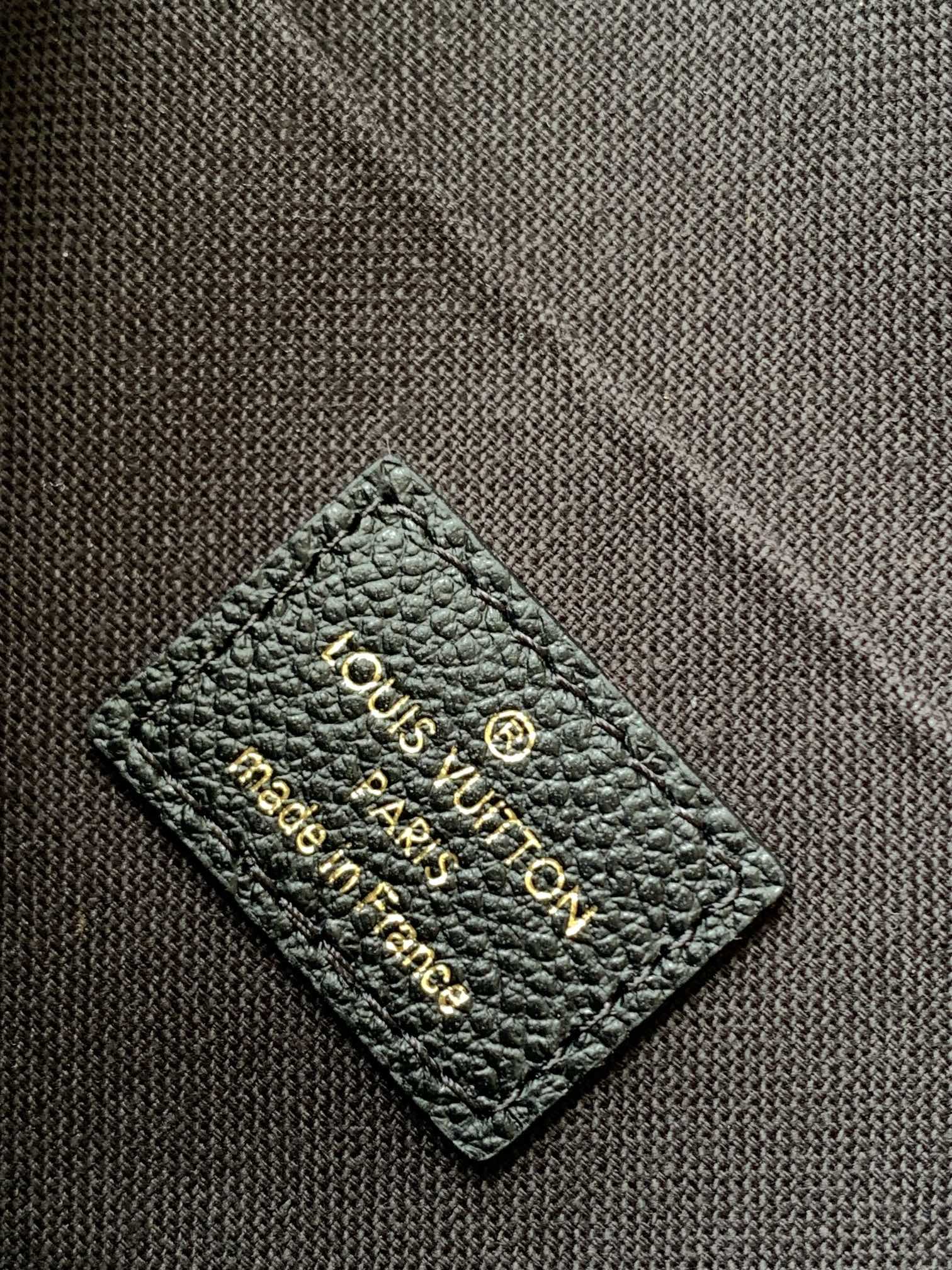 Louis Vuitton Black Monogram Embossed Leather Crossbody Clutch Bag with Gold Chain
