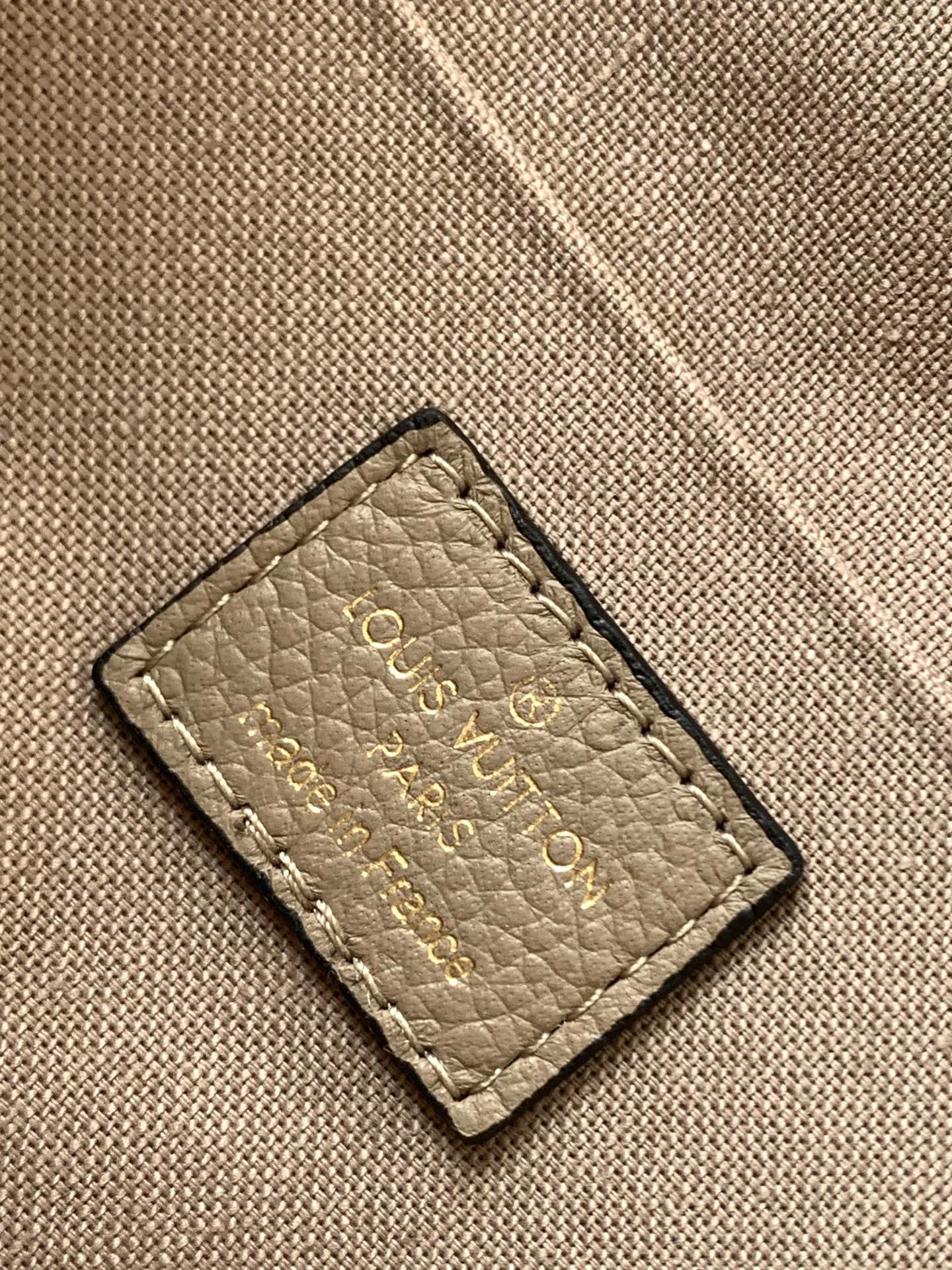 Louis Vuitton Taupe Monogram Leather Envelope Clutch Purse with Gold Chain