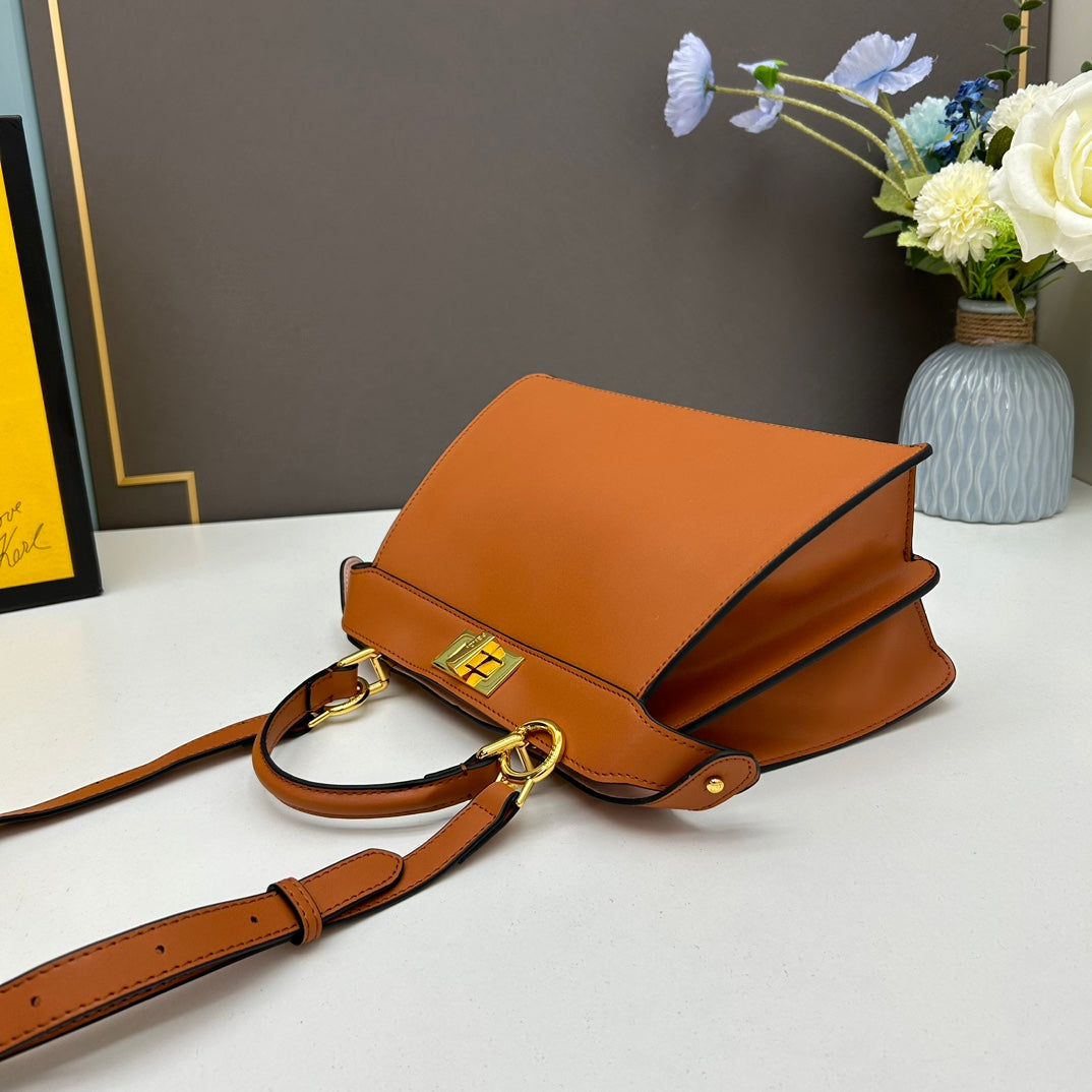 Elegant Brown Leather Women's Handbag - Classic Top Handle Satchel with Adjustable Crossbody Strap
