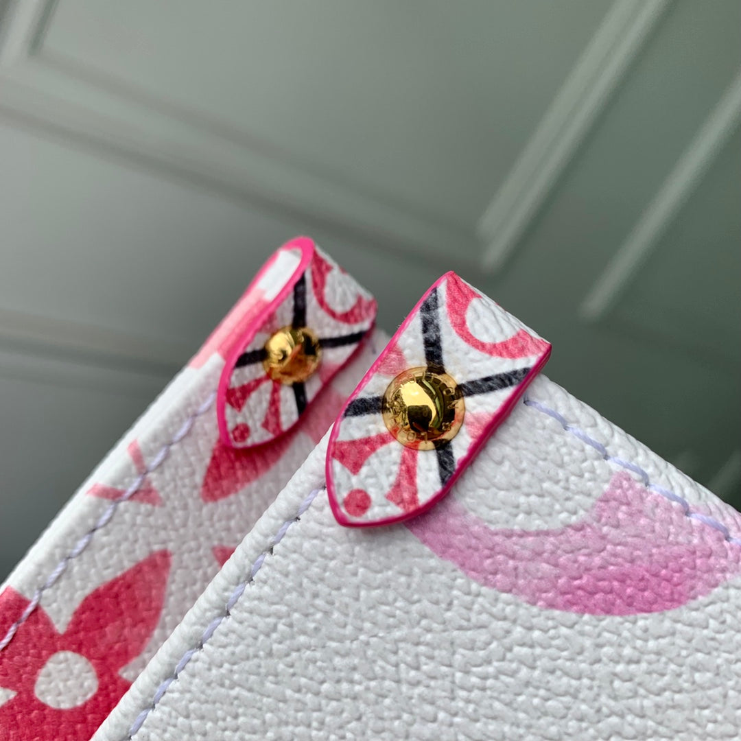 Louis Vuitton By The Pool OnTheGo PM Monogram Giant Canvas Pink &amp; White Bag