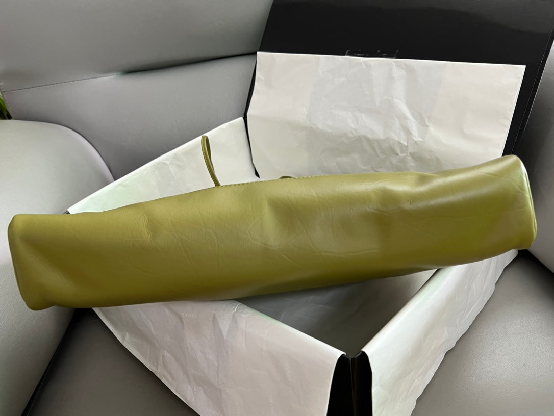 Chanel 31 Large Shopping Bag Olive Green Quilted Lambskin Gold-Tone Hardware
