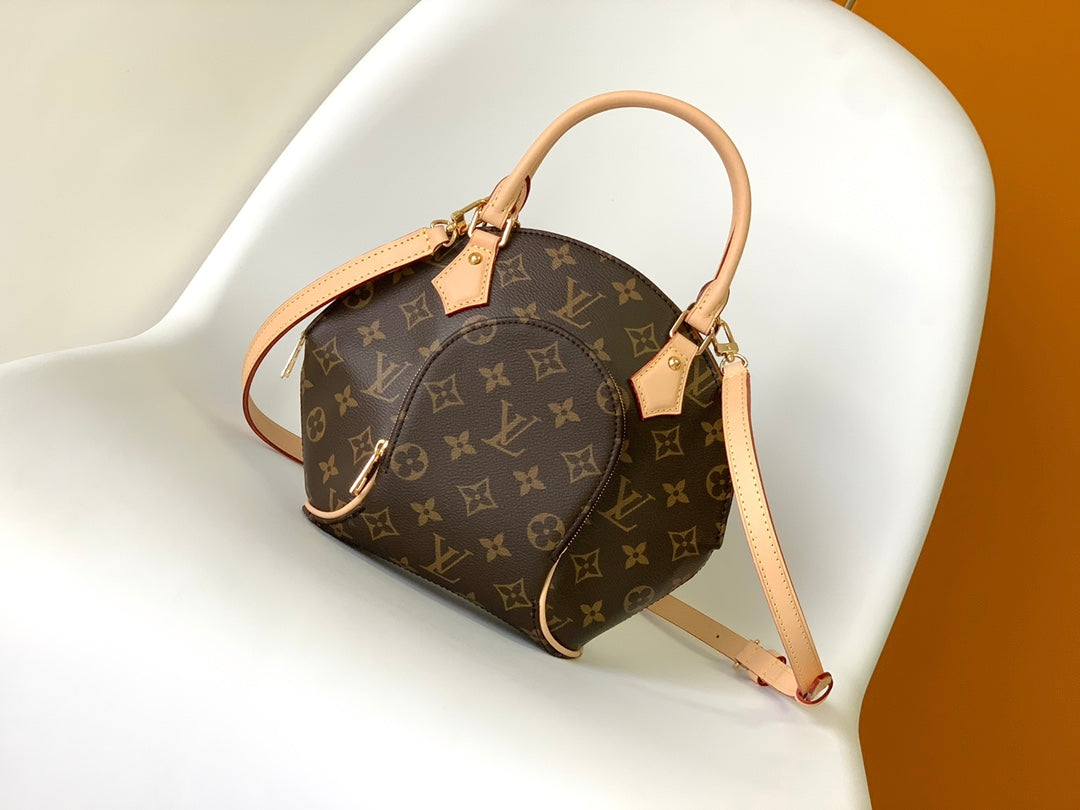 Louis Vuitton Vintage Monogram Canvas Curved Top Handle Dome Handbag