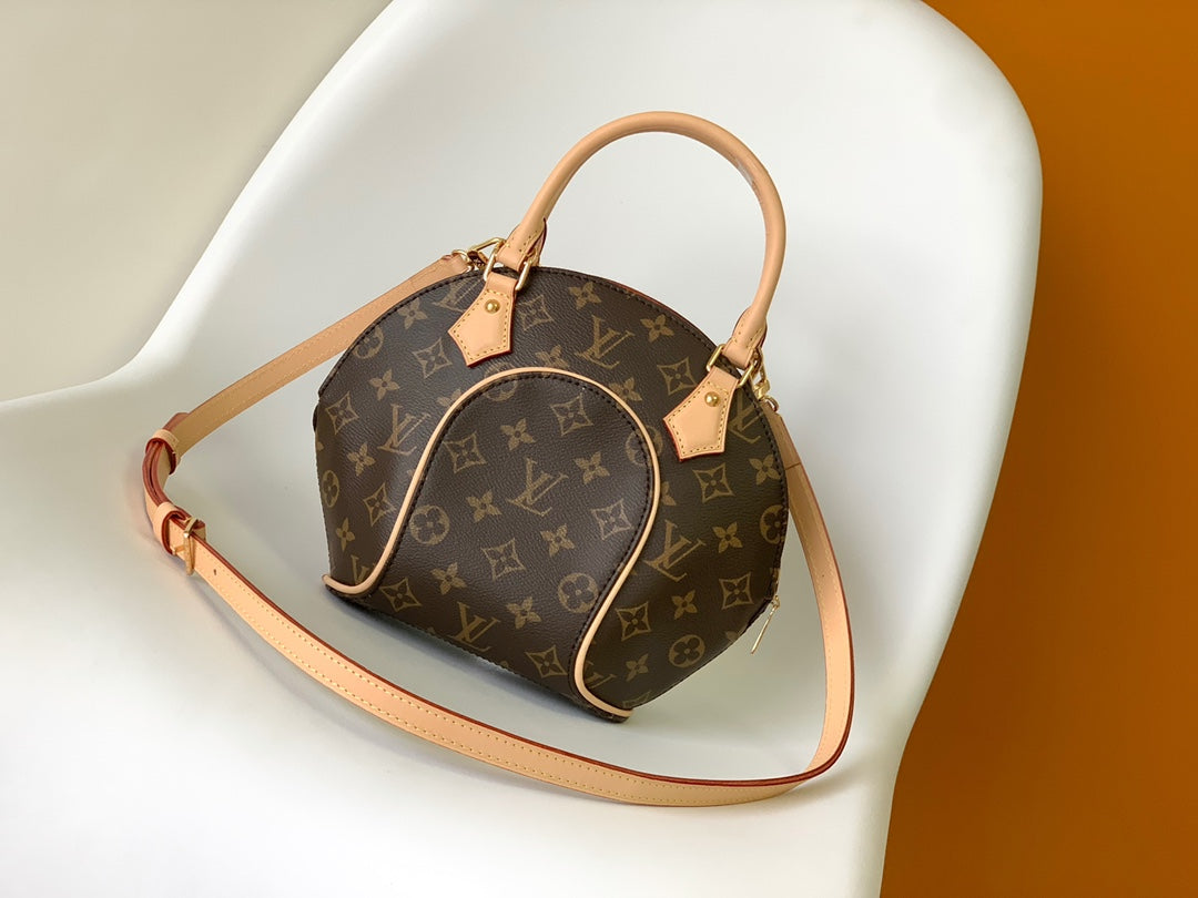 Louis Vuitton Vintage Monogram Canvas Curved Top Handle Dome Handbag